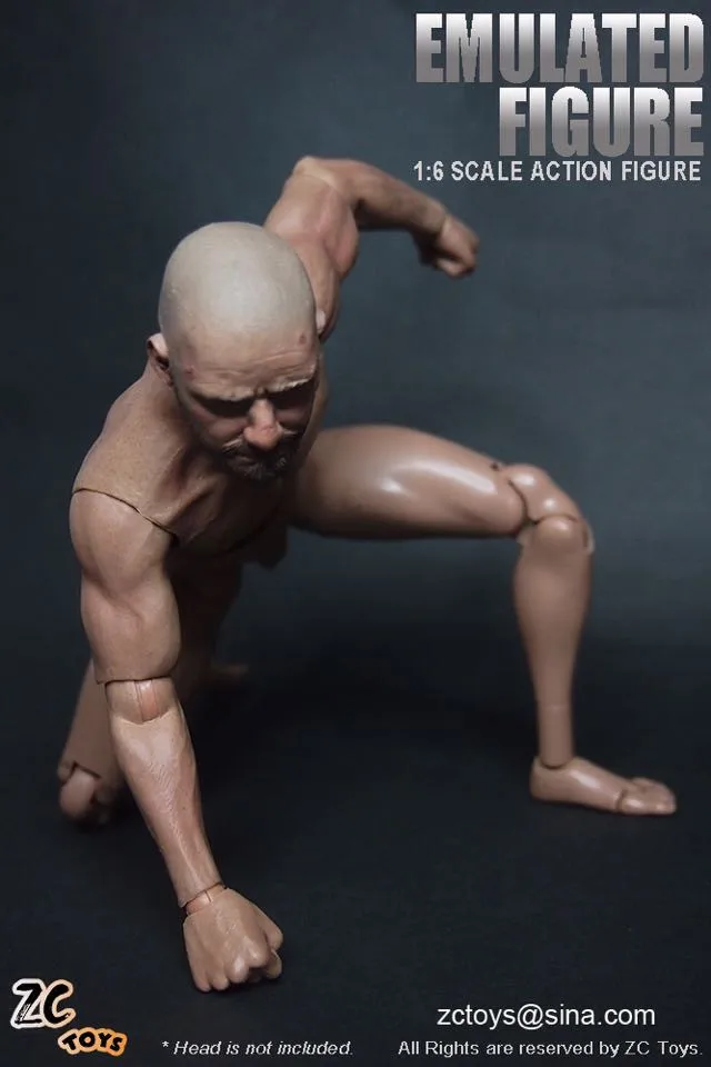 US ZC Toy 1/6 Scale Muscular Body Fit 12" Hot Toys Model Male Figure Head Sculpt